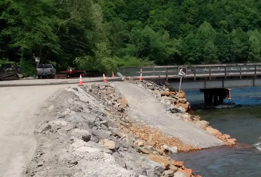 Temporary Portage - Saltsburg Kayak & Canoe Outfitters on Some River Adventures